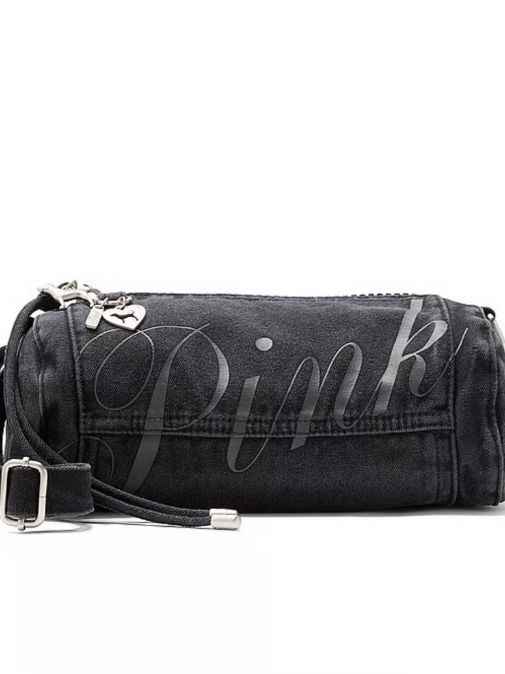 vs pink - canvas rolled duffle shoulder bag - Picture 2 of 3